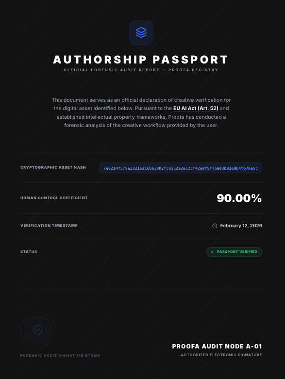 Authorship Passport (Dark)